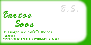 bartos soos business card